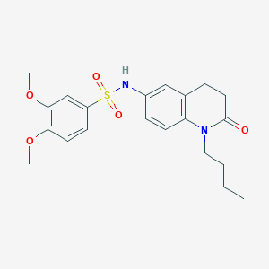 molecular formula C21H26N2O5S B2477952 N-(1-丁基-2-氧代-1,2,3,4-四氢喹啉-6-基)-3,4-二甲氧基苯磺酰胺 CAS No. 941992-21-8