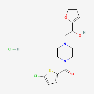 (5-Chlorothiophen-2-yl)(4-(2-(furan-2-yl)-2-hydroxyethyl)piperazin-1-yl)methanone hydrochloride