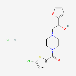 2-[4-(5-chlorothiophene-2-carbonyl)piperazin-1-yl]-1-(furan-2-yl)ethan-1-ol hydrochloride