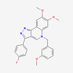 molecular formula C26H22FN3O3 B2477955 3-(4-fluorophenyl)-7,8-dimethoxy-5-(3-methoxybenzyl)-5H-pyrazolo[4,3-c]quinoline CAS No. 866728-82-7