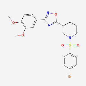 1-[(4-Bromophenyl)sulfonyl]-3-[3-(3,4-dimethoxyphenyl)-1,2,4-oxadiazol-5-yl]piperidine
