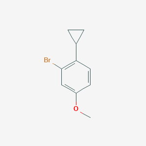 molecular formula C10H11BrO B2477961 2-溴-1-环丙基-4-甲氧基苯 CAS No. 1353855-96-5