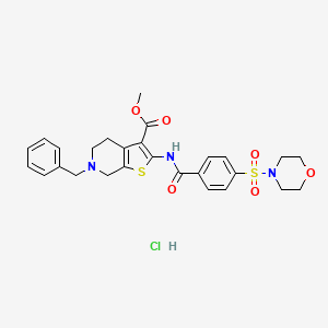 Methyl 6-benzyl-2-(4-(morpholinosulfonyl)benzamido)-4,5,6,7-tetrahydrothieno[2,3-c]pyridine-3-carboxylate hydrochloride