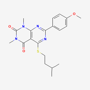 5-(isopentylthio)-7-(4-methoxyphenyl)-1,3-dimethylpyrimido[4,5-d]pyrimidine-2,4(1H,3H)-dione