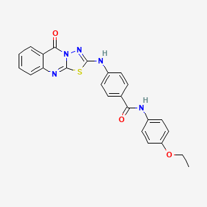 N-(4-ethoxyphenyl)-4-((5-oxo-5H-[1,3,4]thiadiazolo[2,3-b]quinazolin-2-yl)amino)benzamide