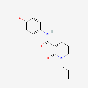 molecular formula C16H18N2O3 B2477984 N-(4-methoxyphenyl)-2-oxo-1-propyl-1,2-dihydro-3-pyridinecarboxamide CAS No. 339027-97-3
