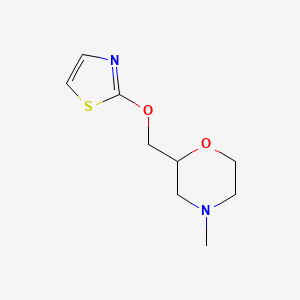 molecular formula C9H14N2O2S B2477985 4-Methyl-2-(1,3-thiazol-2-yloxymethyl)morpholine CAS No. 2379947-02-9