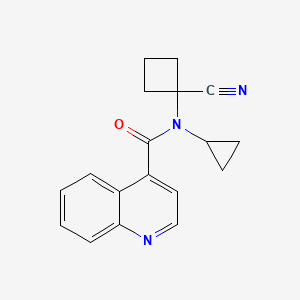 N-(1-Cyanocyclobutyl)-N-cyclopropylquinoline-4-carboxamide