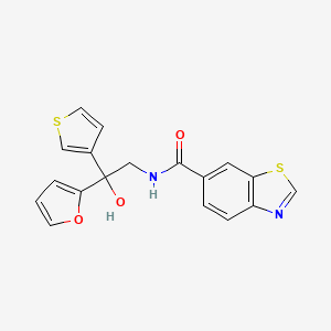 N-(2-(furan-2-yl)-2-hydroxy-2-(thiophen-3-yl)ethyl)benzo[d]thiazole-6-carboxamide