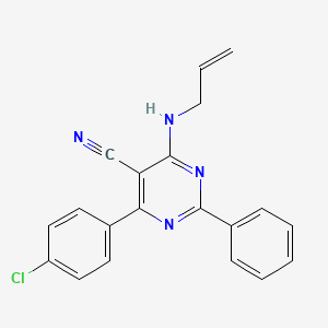 4-(Allylamino)-6-(4-chlorophenyl)-2-phenyl-5-pyrimidinecarbonitrile
