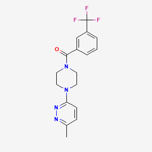 (4-(6-Methylpyridazin-3-yl)piperazin-1-yl)(3-(trifluoromethyl)phenyl)methanone