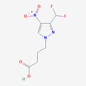 4-[3-(difluoromethyl)-4-nitro-1H-pyrazol-1-yl]butanoic acid