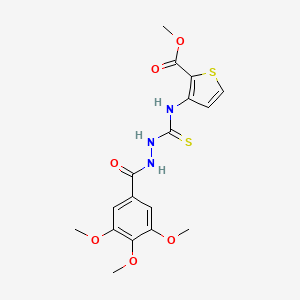 Methyl 3-((thioxo(((3,4,5-trimethoxyphenyl)carbonylamino)amino)methyl)amino)thiophene-2-carboxylate