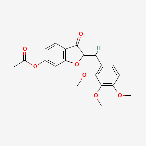 (2Z)-3-oxo-2-(2,3,4-trimethoxybenzylidene)-2,3-dihydro-1-benzofuran-6-yl acetate