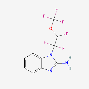 molecular formula C10H7F6N3O B2478032 1-[1,1,2-Trifluoro-2-(trifluoromethoxy)ethyl]benzimidazol-2-amine CAS No. 2378502-97-5