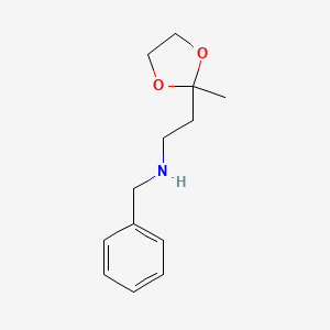 molecular formula C13H19NO2 B2478033 N-Benzyl-2-(2-methyl-1,3-dioxolan-2-yl)ethanamine CAS No. 1602211-72-2