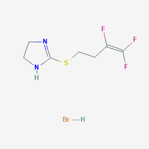 molecular formula C7H10BrF3N2S B2478042 2-[(3,4,4-trifluorobut-3-en-1-yl)sulfanyl]-4,5-dihydro-1H-imidazole hydrobromide CAS No. 318949-45-0