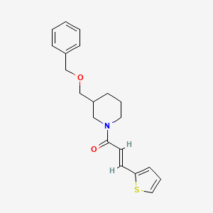 (E)-1-(3-((benzyloxy)methyl)piperidin-1-yl)-3-(thiophen-2-yl)prop-2-en-1-one