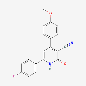 6-(4-Fluorophenyl)-4-(4-methoxyphenyl)-2-oxo-1,2-dihydropyridine-3-carbonitrile