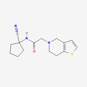 molecular formula C15H19N3OS B2478074 N-(1-cyanocyclopentyl)-2-{4H,5H,6H,7H-thieno[3,2-c]pyridin-5-yl}acetamide CAS No. 1223695-29-1
