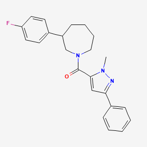 (3-(4-fluorophenyl)azepan-1-yl)(1-methyl-3-phenyl-1H-pyrazol-5-yl)methanone
