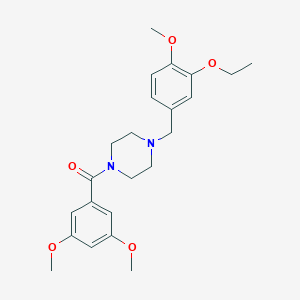 molecular formula C23H30N2O5 B247808 (3,5-Dimethoxy-phenyl)-[4-(3-ethoxy-4-methoxy-benzyl)-piperazin-1-yl]-methanone 