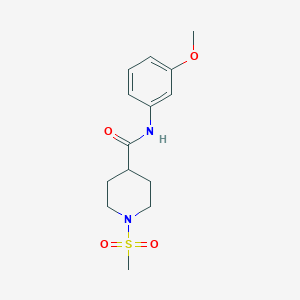 N-(3-methoxyphenyl)-1-(methylsulfonyl)piperidine-4-carboxamide