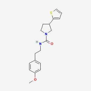 N-(4-methoxyphenethyl)-3-(thiophen-2-yl)pyrrolidine-1-carboxamide