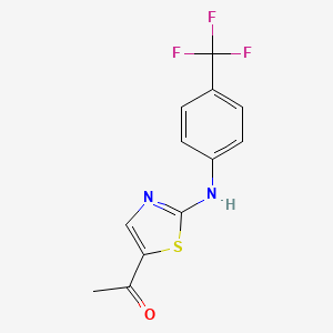 molecular formula C12H9F3N2OS B2478096 1-(2-((4-(Trifluoromethyl)phenyl)amino)thiazol-5-yl)ethanone CAS No. 478259-73-3