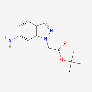 molecular formula C13H17N3O2 B2478100 Tert-butyl 2-(6-aminoindazol-1-yl)acetate CAS No. 2248274-12-4