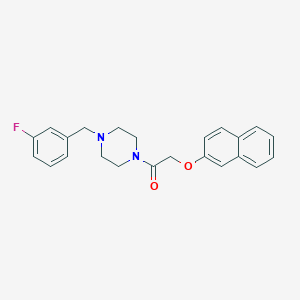 molecular formula C23H23FN2O2 B247811 1-(3-Fluorobenzyl)-4-[(2-naphthyloxy)acetyl]piperazine 