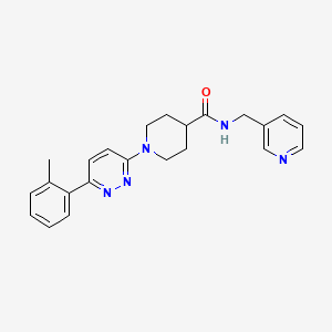 molecular formula C23H25N5O B2478111 N-(吡啶-3-基甲基)-1-(6-(邻甲苯基)吡哒嗪-3-基)哌啶-4-甲酰胺 CAS No. 1105218-99-2