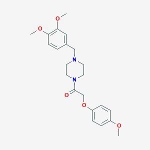 1-(3,4-Dimethoxybenzyl)-4-[(4-methoxyphenoxy)acetyl]piperazine