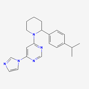 4-(1H-imidazol-1-yl)-6-{2-[4-(propan-2-yl)phenyl]piperidin-1-yl}pyrimidine