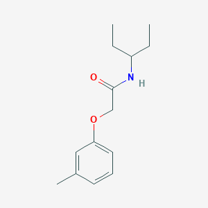 2-(3-methylphenoxy)-N-(pentan-3-yl)acetamide