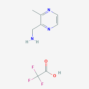 molecular formula C8H10F3N3O2 B2478144 (3-甲基吡嗪-2-基)甲胺；2,2,2-三氟乙酸 CAS No. 2344679-51-0
