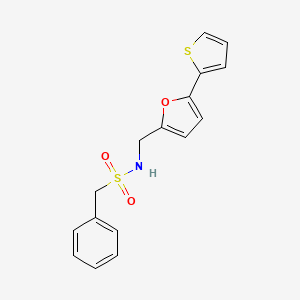 molecular formula C16H15NO3S2 B2478146 1-苯基-N-((5-(噻吩-2-基)呋喃-2-基)甲基)甲磺酰胺 CAS No. 2034488-85-0