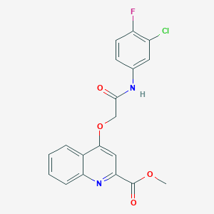 N-(3-chloro-4-methoxyphenyl)-2-{3-[3-(4-methylphenyl)-1,2,4-oxadiazol-5-yl]-1H-indazol-1-yl}acetamide
