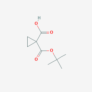 molecular formula C9H14O4 B2478158 1-(Tert-butoxycarbonyl)cyclopropanecarboxylic acid CAS No. 1268842-79-0; 88950-64-5