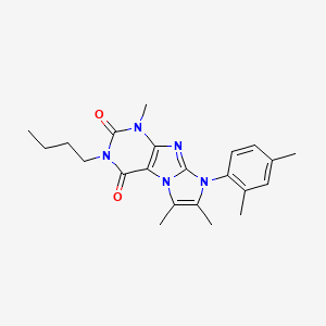 molecular formula C22H27N5O2 B2478159 2-Butyl-6-(2,4-dimethylphenyl)-4,7,8-trimethylpurino[7,8-a]imidazole-1,3-dione CAS No. 904372-31-2
