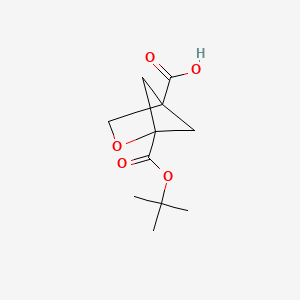 molecular formula C11H16O5 B2478160 1-[(2-甲基丙烷-2-基)氧羰基]-2-氧代双环[2.1.1]己烷-4-羧酸 CAS No. 2260931-86-8