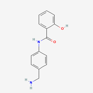 molecular formula C14H14N2O2 B2478161 N-[4-(Aminomethyl)phenyl]-2-hydroxybenzamide CAS No. 926271-67-2