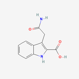 3-(Carbamoylmethyl)-1H-indole-2-carboxylic acid