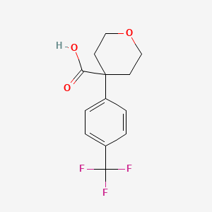 molecular formula C13H13F3O3 B2478167 4-(4-(Trifluoromethyl)phenyl)tetrahydro-2H-pyran-4-carboxylic acid CAS No. 473706-07-9