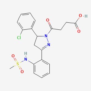 4-[5-(2-chlorophenyl)-3-(2-methanesulfonamidophenyl)-4,5-dihydro-1H-pyrazol-1-yl]-4-oxobutanoic acid