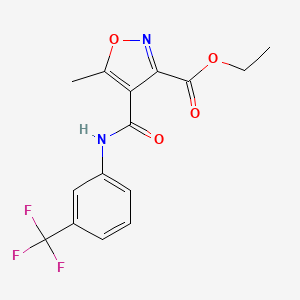 Ethyl 5-methyl-4-{[3-(trifluoromethyl)anilino]carbonyl}-3-isoxazolecarboxylate