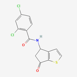 molecular formula C14H9Cl2NO2S B2478182 2,4-二氯-N-(6-氧代-5,6-二氢-4H-环戊[b]噻吩-4-基)苯甲酰胺 CAS No. 865659-00-3