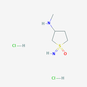 molecular formula C5H14Cl2N2OS B2478183 1-亚氨基-N-甲基-1-氧代硫环-3-胺二盐酸盐 CAS No. 2137595-69-6