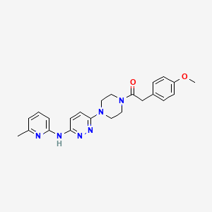 2-(4-Methoxyphenyl)-1-(4-(6-((6-methylpyridin-2-yl)amino)pyridazin-3-yl)piperazin-1-yl)ethanone