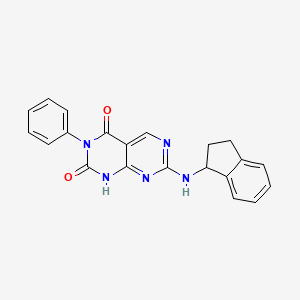 7-(2,3-dihydro-1H-inden-1-ylamino)-3-phenylpyrimido[4,5-d]pyrimidine-2,4(1H,3H)-dione